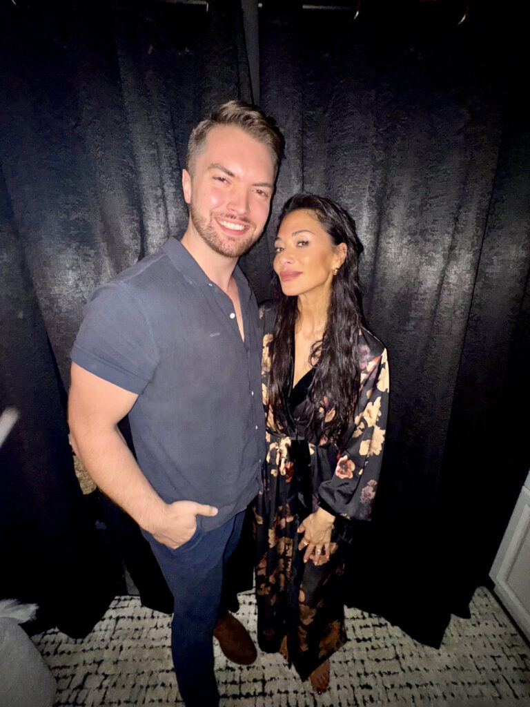 Hunter Regian with Nicole Scherzinger, star of "Sunset Blvd." playing the St. James Theatre in New York City. (Photo courtesy of Hunter Regian)