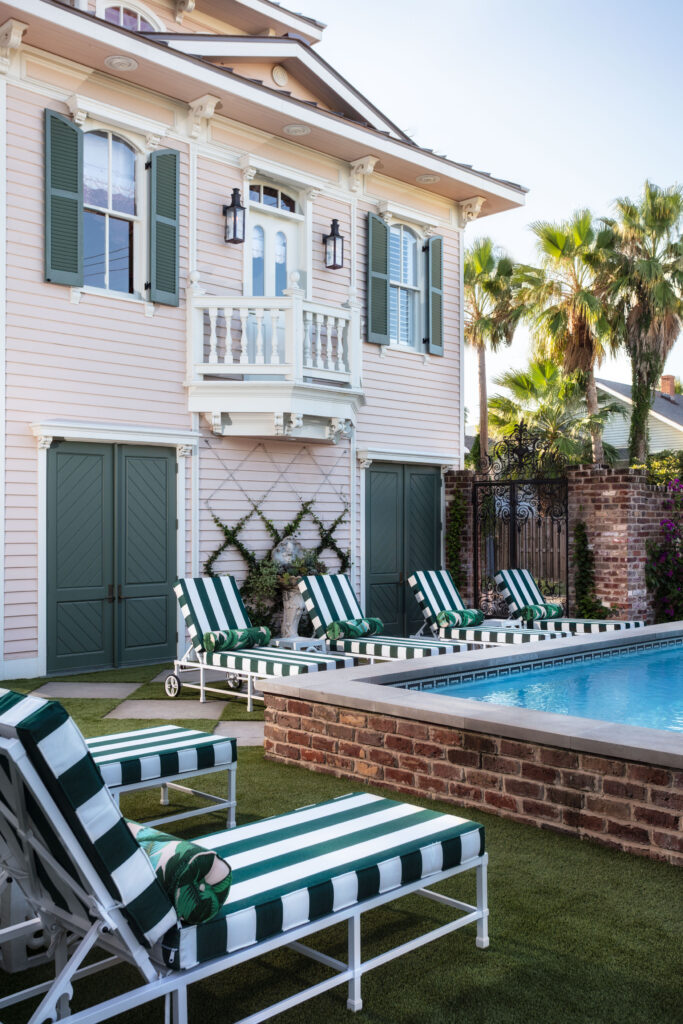 Outside pool and loungers – 1874 Guest House