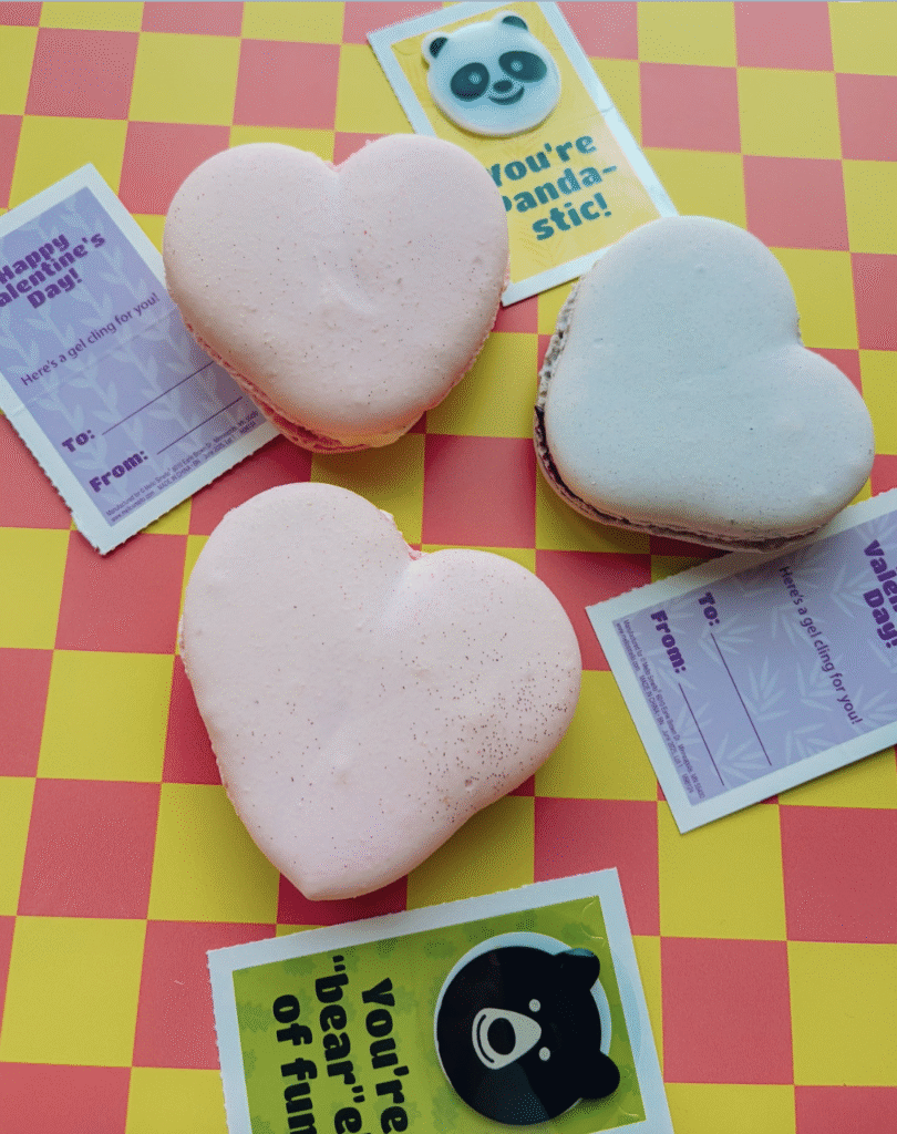 Rockman Coffee + Bakeshop's Valentine's Day macaroons. (Photo courtesy of Rockman)