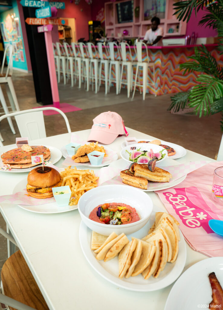 A selection of dishes from "MasterChef" finalist and "Chopped" champion Chef Becky Brown’s all-day menu is served at the Malibu Barbie Café pop-up in Houston. (Photo courtesy of Bucket Listers)