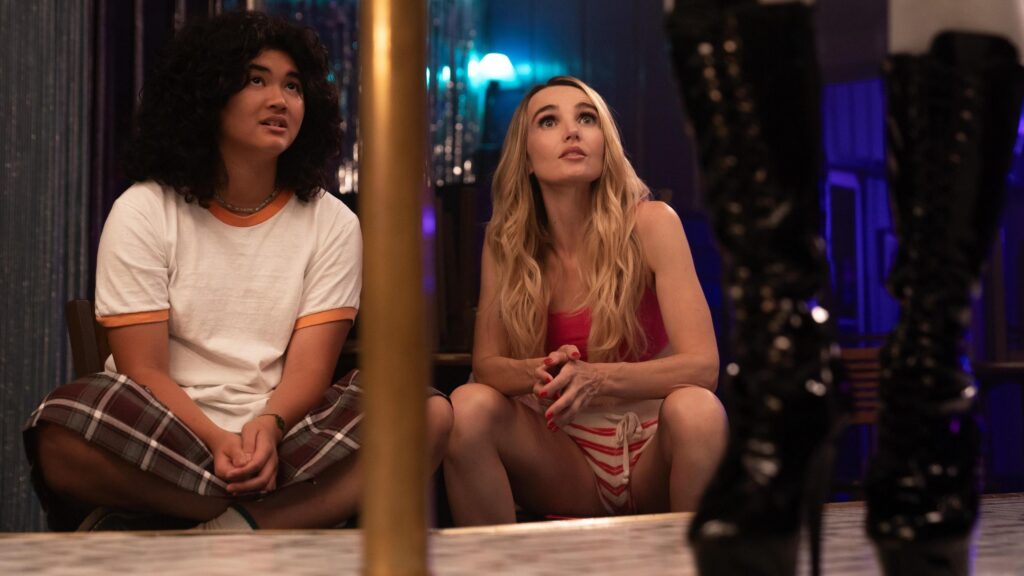 Sam Morelos and Chloe Fineman in "Summer of 69" (Photo courtesy of Disney/Brett Roedel)