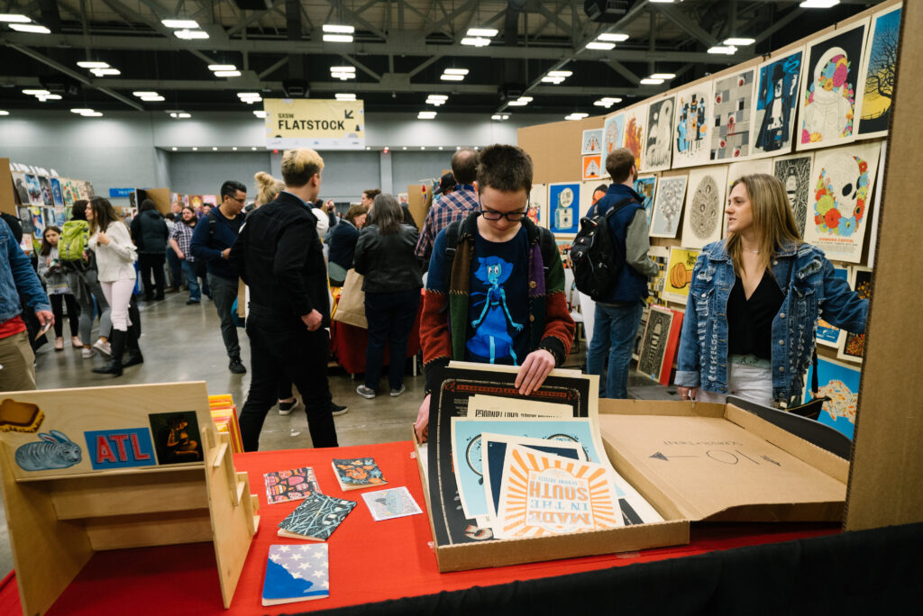 Flatstock at SXSW. (Photo by Alison Narro)