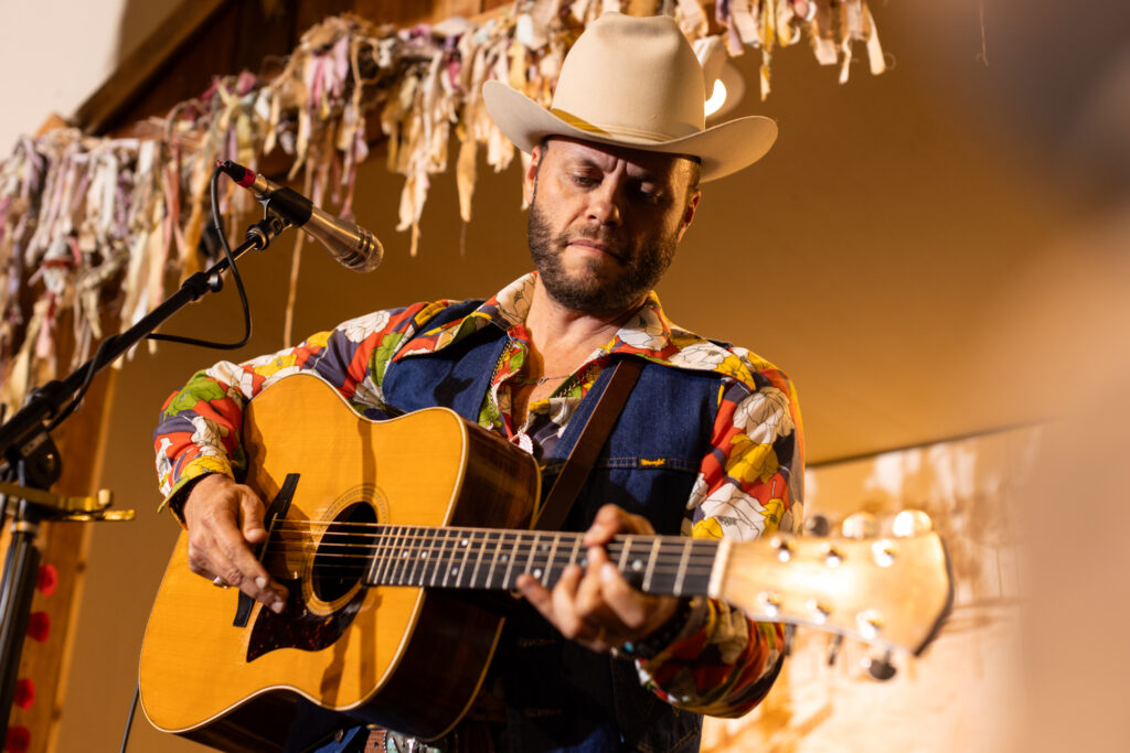 Charley Crockett performs at the Luck Reunion festival in Spicewood. (Photo by Marshall Tidrick)