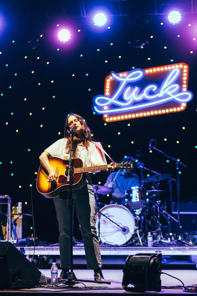 Katie Crutchfield of Waxahatchee performs at the Luck Reunion festival in Spicewood. (Photo by Justin Cook)