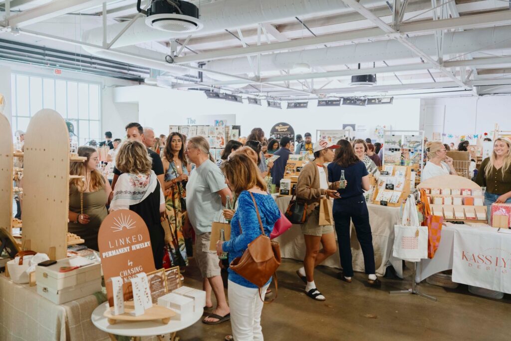 Guests at one of Future Front Texas' bi-annual market events.