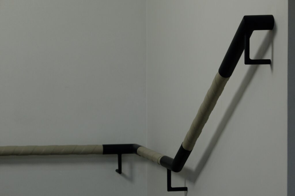 Obsidian Leather Goods Leather Stair Railing