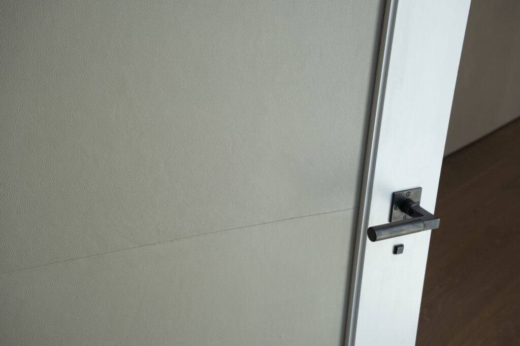 Leather Wrapped Doors obsidian leather goods stay bungalow-7