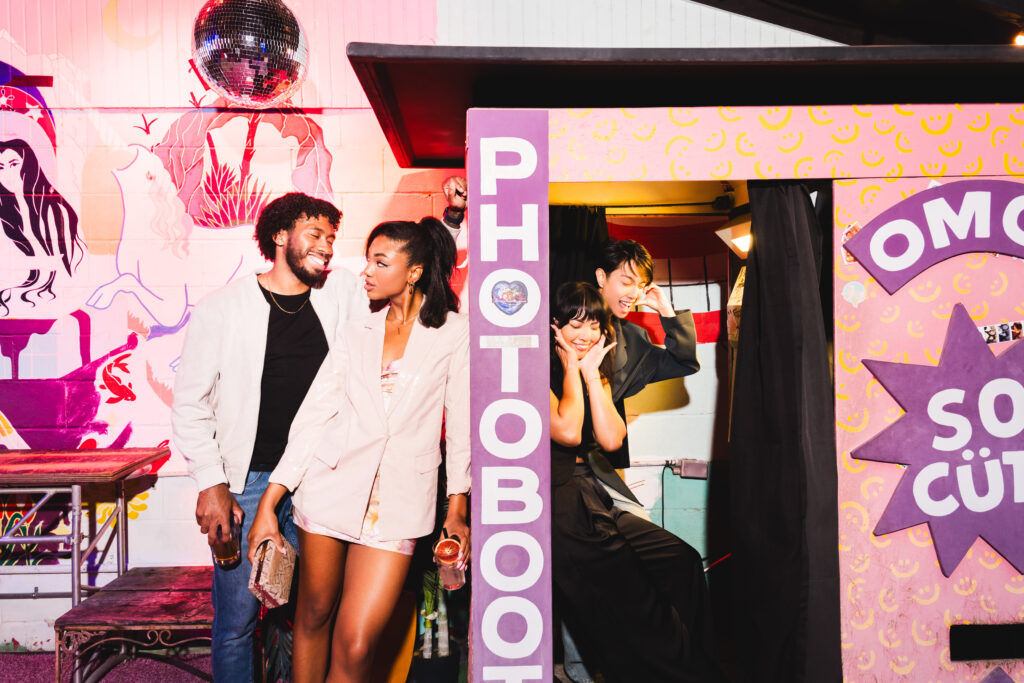 Thomas Lopez, Tyler Sanders, Janie Samreth, Davin Pham at Cheer Up Charlies. (Photo by Ismael Quintanilla III)