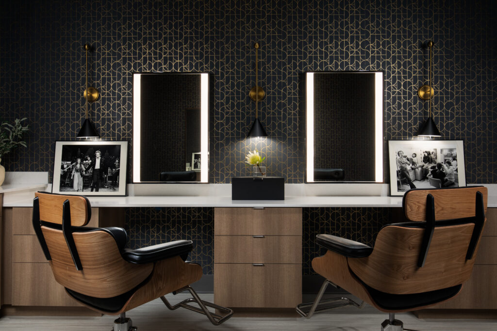 One of the dressing rooms at Austin PBS.