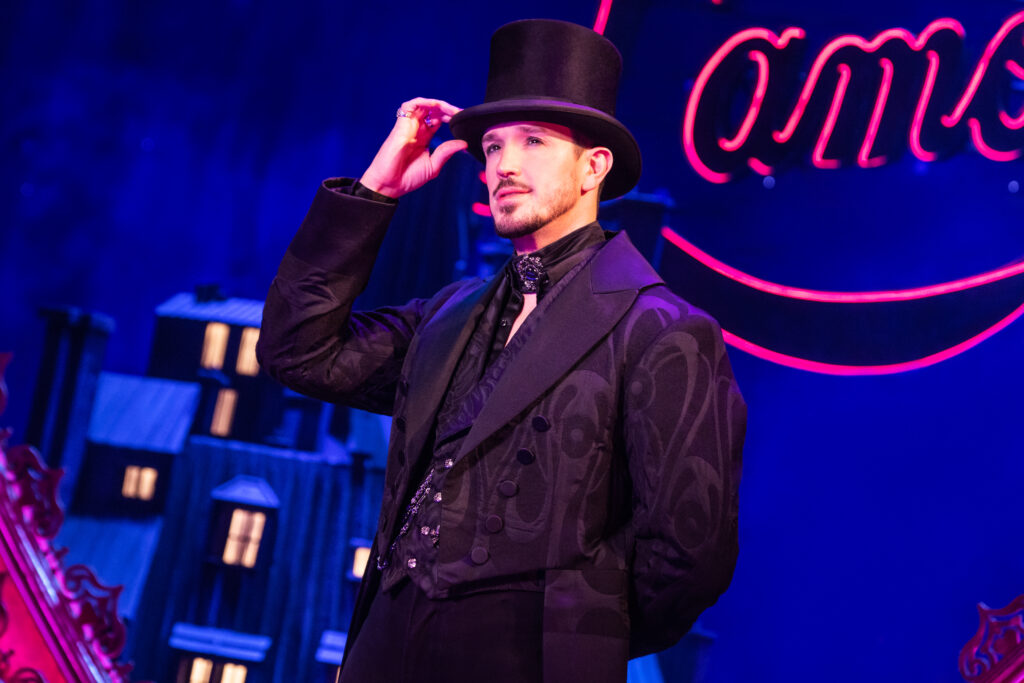 Andrew Brewer as The Duke of Monroth in "Moulin Rouge! The Musical." (Photo by Matthew Murphy and Evan Zimmerman for MurphyMade)
