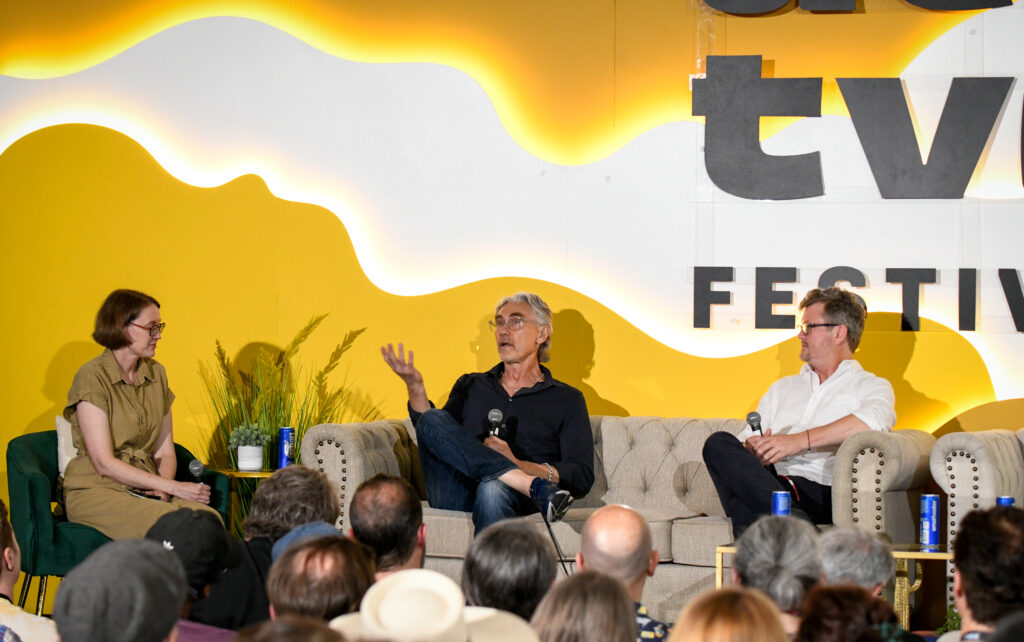 Tony Gilroy and Beau Willimon discuss the Disney+ series “Andor” at ATX TV Festival in Austin, Texas, on May 29, 2025. (Photo courtesy of ATX TV Festival)