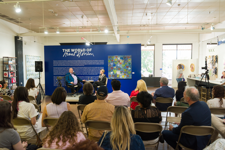 Hunt Slonem and WCC gallery Director at WCC(1)