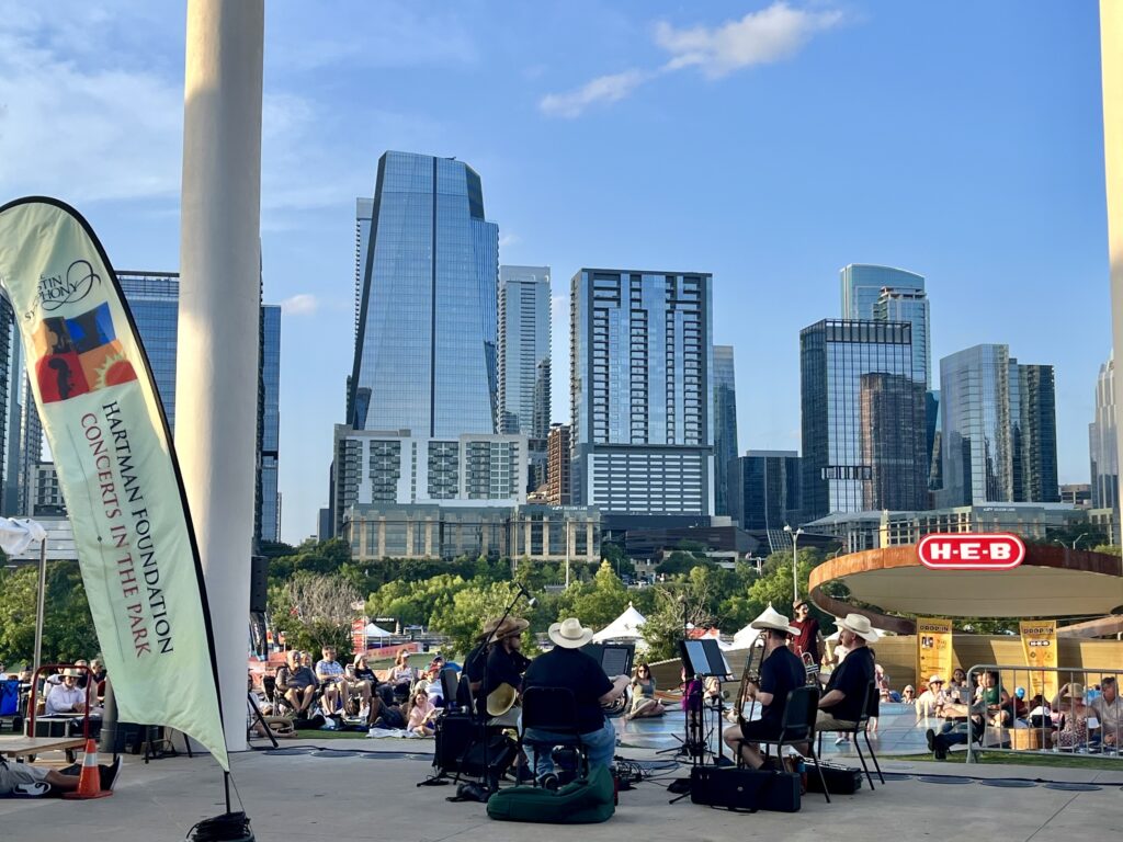 The ASO plays free concerts every Sunday night on the Long Center Lawn