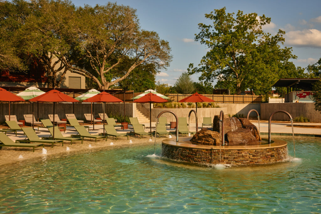 One of the large mineral pools at Ottine Mineral Springs (photo by Mackenzie Smith Kelley)
