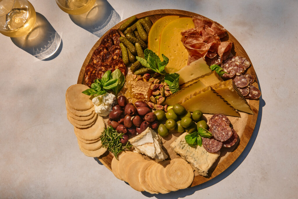 charcuterie board at Ottine Mineral Springs