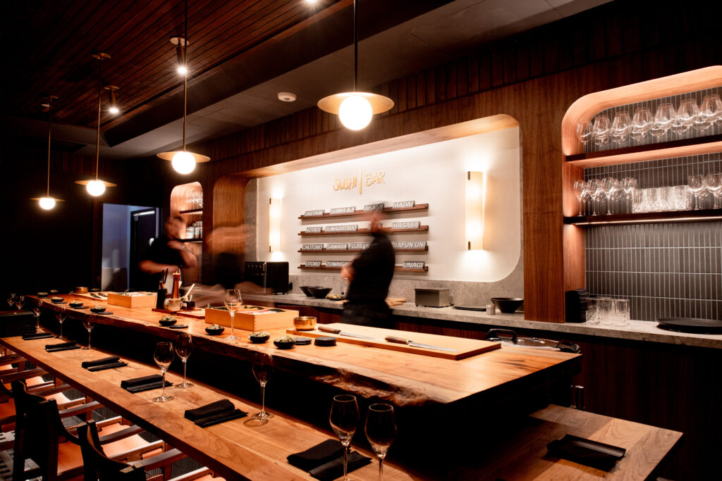 Sushi | Bar Austin opens its new downtown location, offering a 17-course chef-guided omakase experience alongside Japanese-style cocktails at its adjoining bar, Golden Ace.