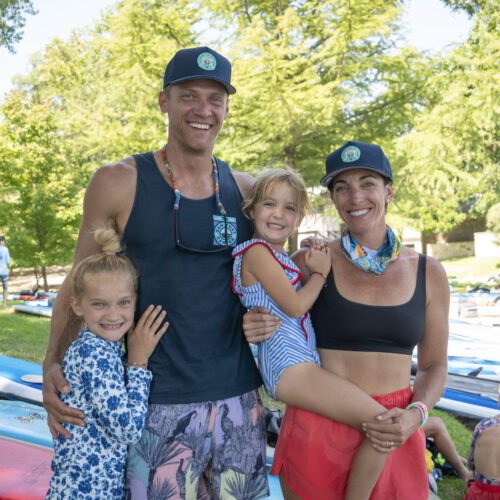 Trey Hardee and Chelsea Hardee at Flatwater's Dam That Cancer annual event. (Photo by Roland Jimenez)