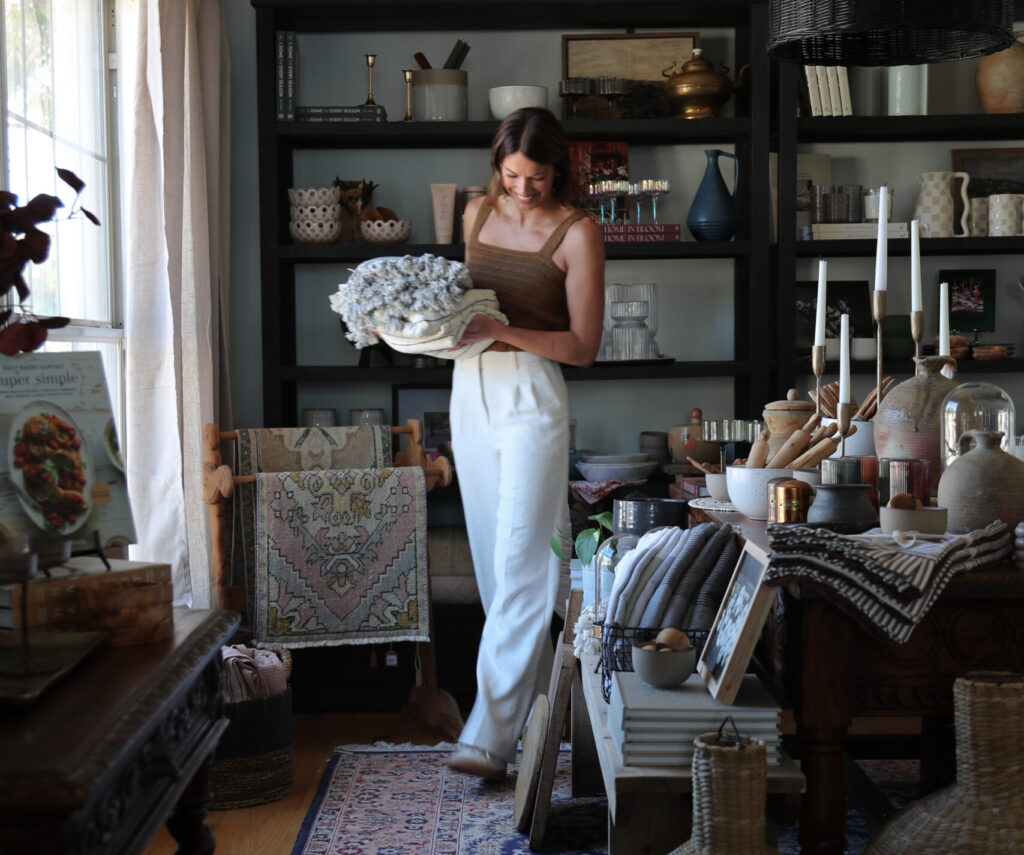 Owner Laura Williams inside the Living Oak shop.