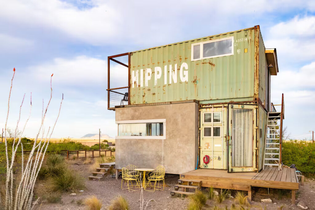 Hermosa Container Home in Marfa, Texas. (Photo courtesy of Airbnb)