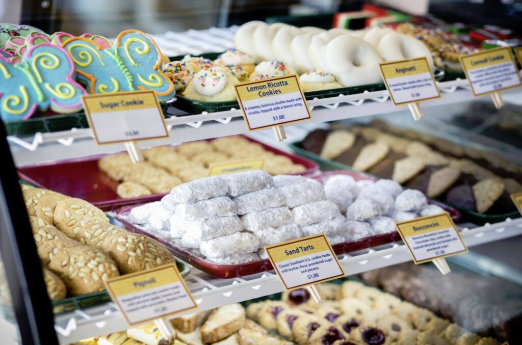 The dessert case at Mandola’s Italian Kitchen displays a variety of house-made treats