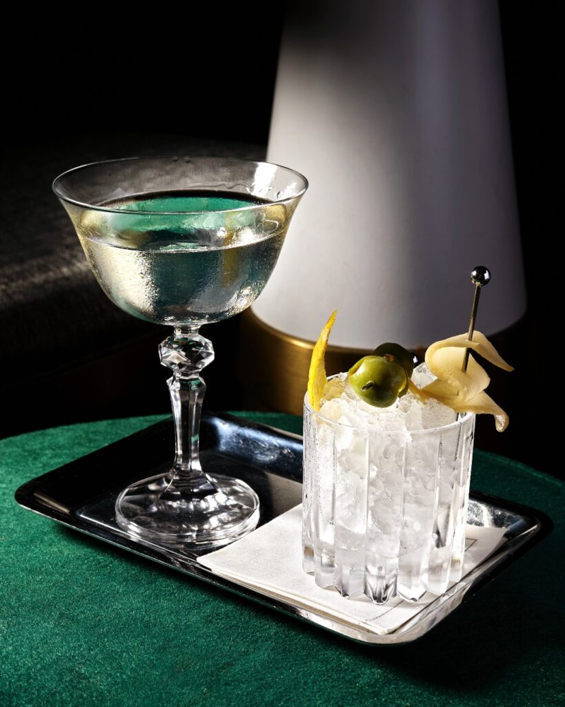 Sip on specialty cocktails in the Hidden Flask