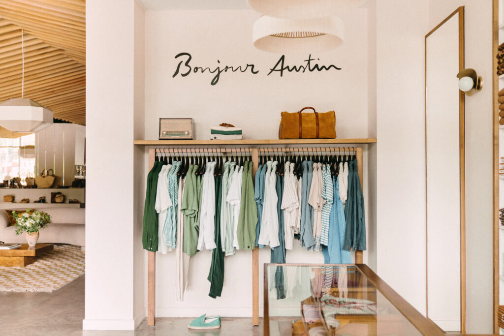 Octobre Éditions opens a limited-time pop-up inside Sézane’s Austin Appartement on South Congress. (Photo by Kelly DeWitt)