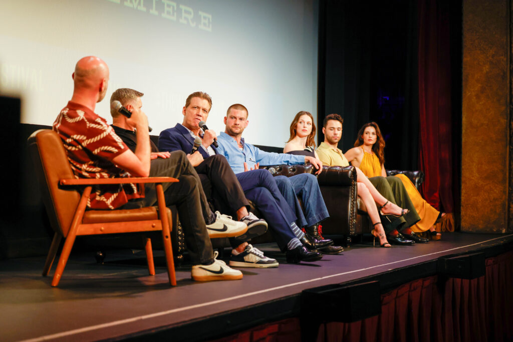 Cast members of “The Waterfront” appear at the Paramount Theatre for the show’s premiere. (Photo courtesy of ATX TV Festival)
