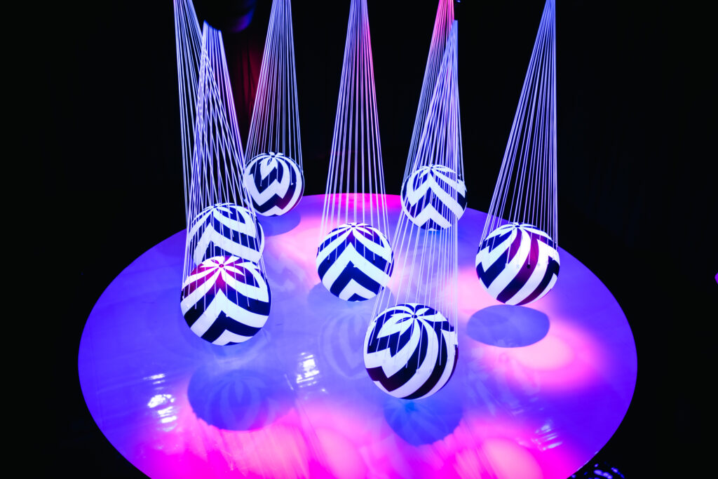 “Swing” by Motorefisico, an interactive installation featured in the Balloon Museum’s “Let’s Fly – Art Has No Limits” exhibition, opening June 21, 2025, in Austin. (Photo courtesy of Balloon Museum)