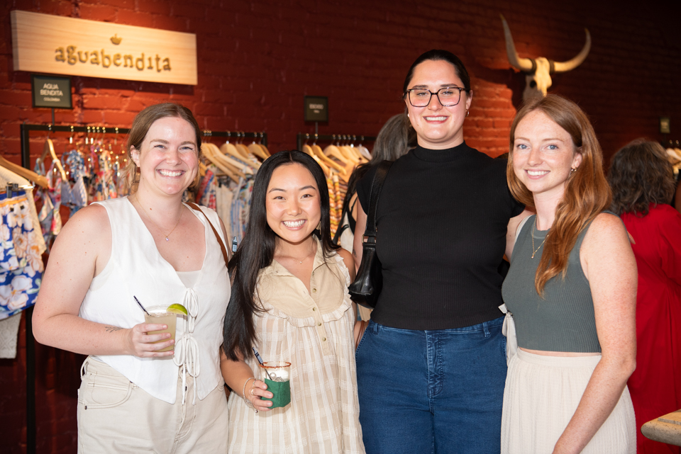 guests of the TRIBEZA party at the South to North boutique on South Congress Ave. in Austin, Texas