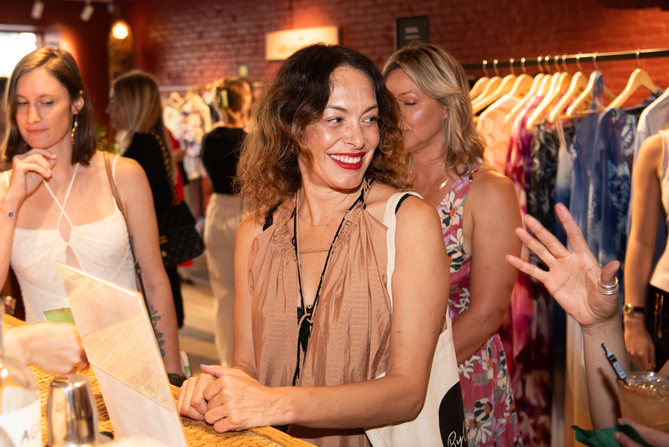guests of the TRIBEZA party at the South to North boutique on South Congress Ave. in Austin, Texas
