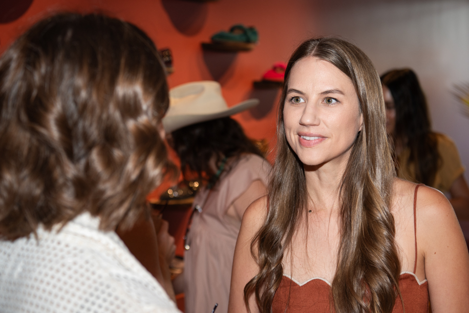 guests of the TRIBEZA party at the South to North boutique on South Congress Ave. in Austin, Texas