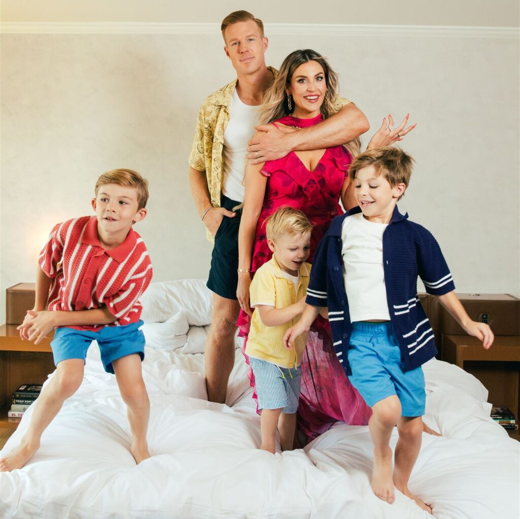 Allison Ellsworth, pictured with husband and Poppi co-founder Stephen Ellsworth and their three sons, balances entrepreneurship with family life in Austin. (Photo by Kaity Cox)