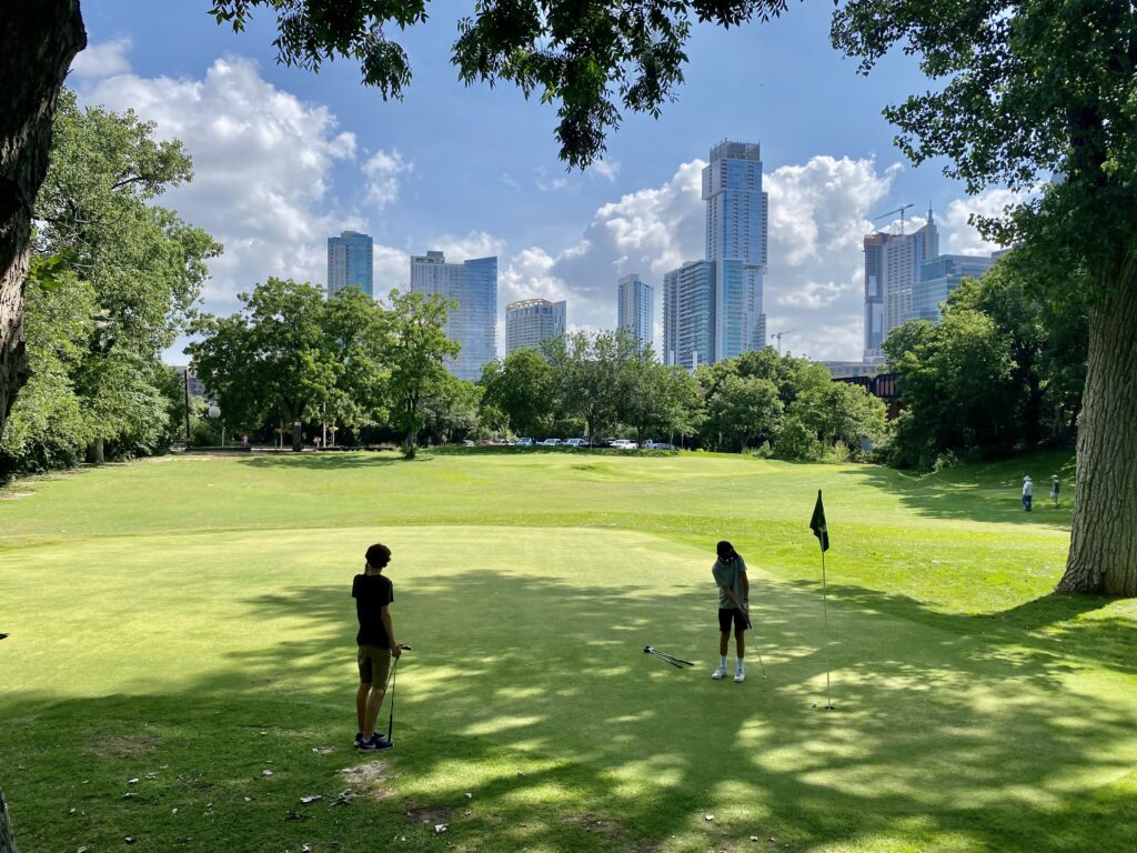 Play golf in the heart of the city at Butler Pitch & Putt. (Photo by Heidi Okla)