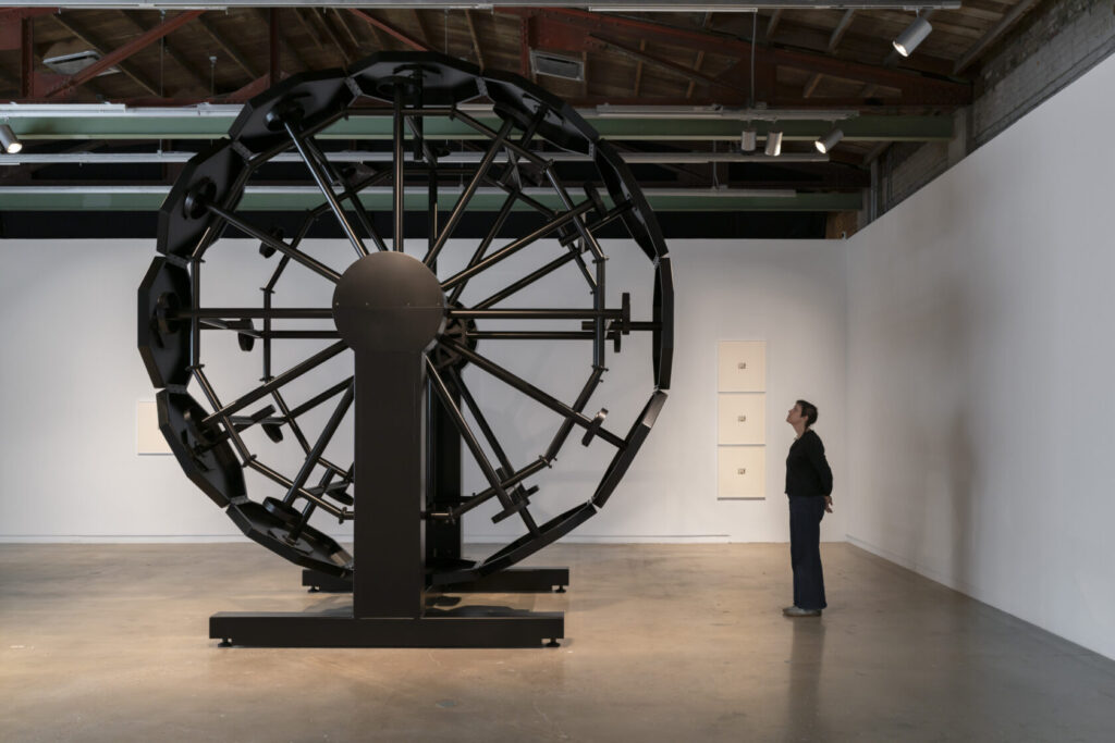 An installation view of “Sable Elyse Smith: Clockwork” at The Contemporary Austin’s Jones Center in 2026. (Photo by Alex Boeschenstein, courtesy of The Contemporary Austin; artwork © Sable Elyse Smith)