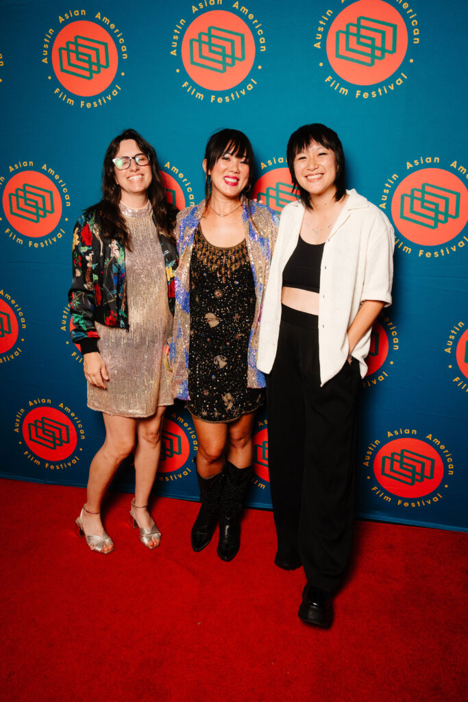 Amy Bench (Jury), Angela Chen (Short Film Programmer), Ivy Chiu (Director of Photography, “An Ongoing List of Things Found in the Library Book Drop, Usually Being Used as Bookmarks." (Photo by Roger Ho)