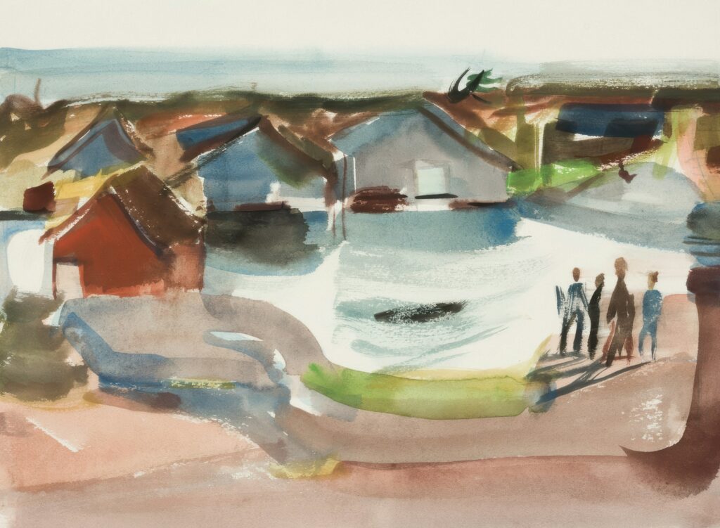 Reflects on the Texas floods. (Art by Karin Luts)