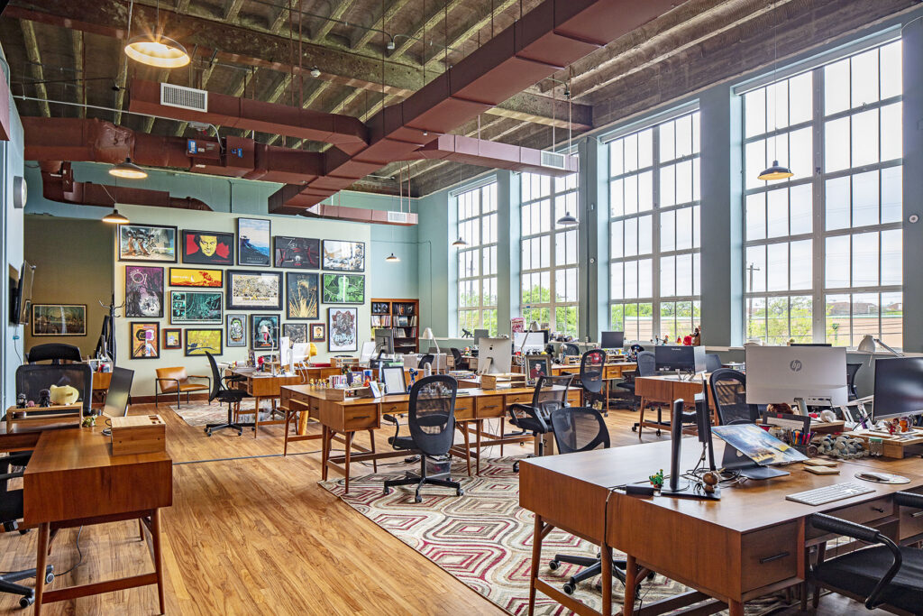Workspaces at The Baker School. (Photo by Patrick Wong)
