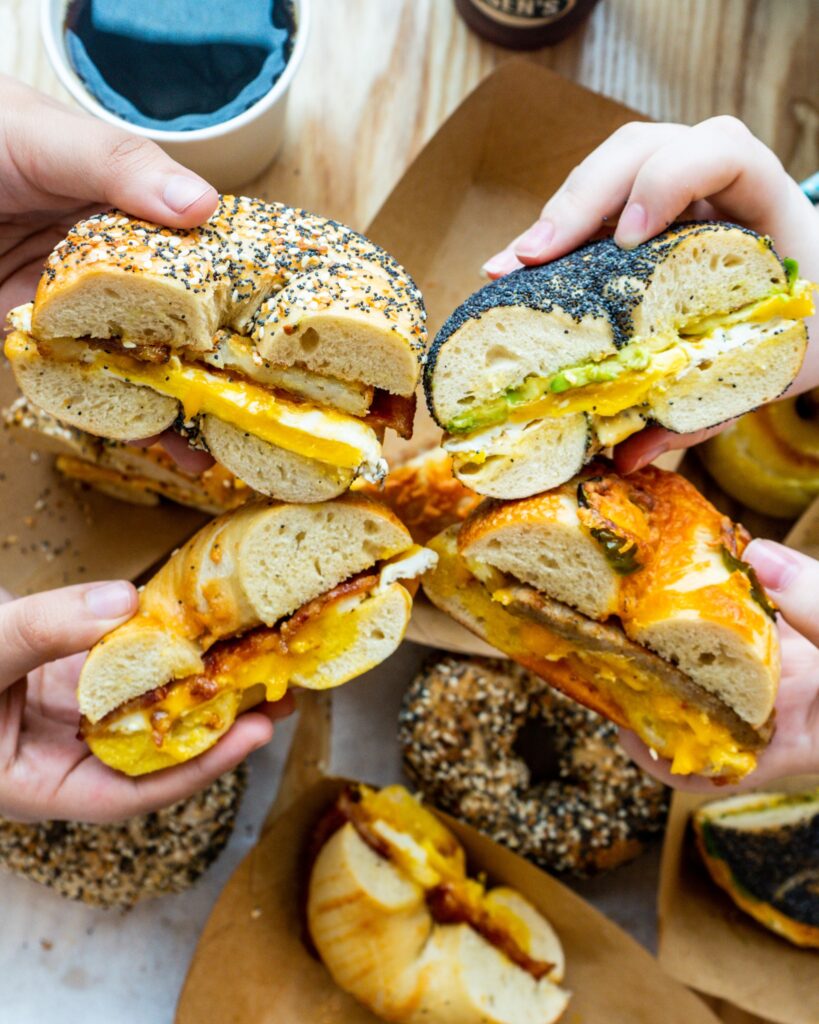 Rosen's Bagel breakfast sandwiches.