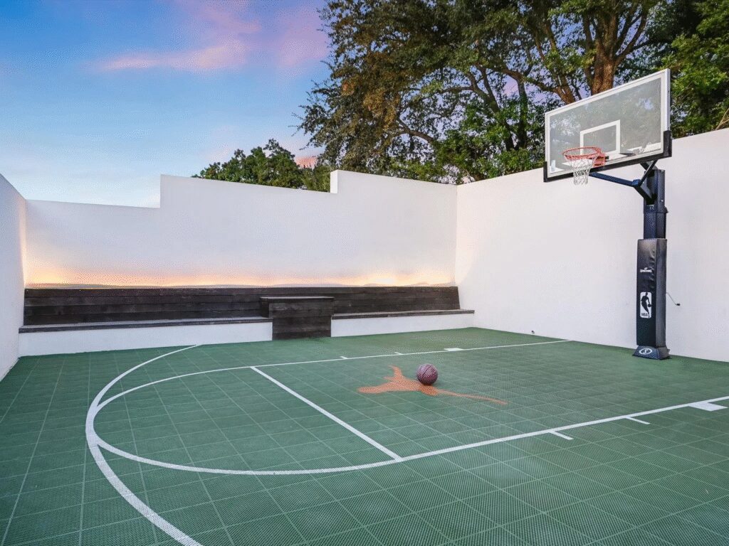The basketball court at 6607 W. Courtyard Drive.