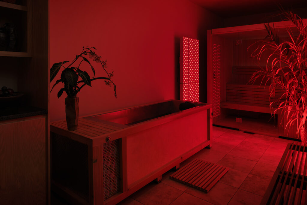 Red light therapy in the Recovery Room at Verbena Spa