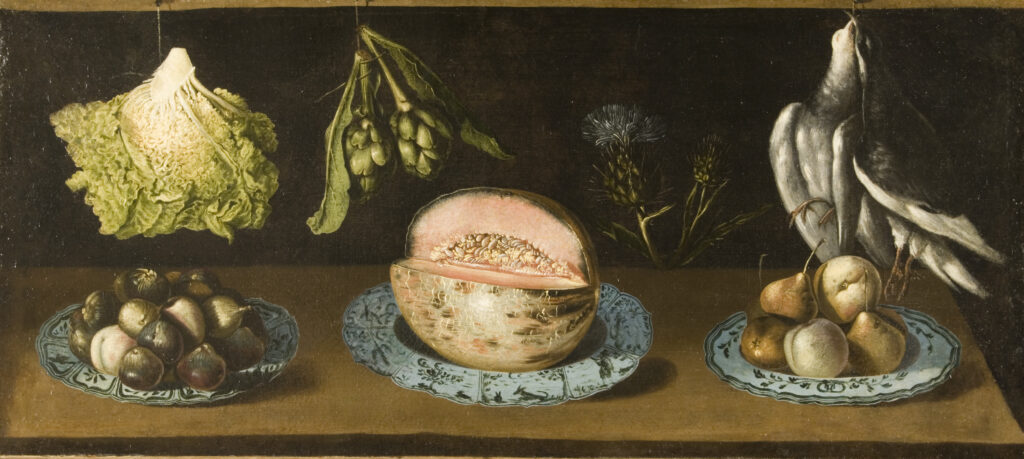Miguel de Pret, Still Life with Melon and Fowl, circa 1630, oil on canvas (photo: courtesy of The Hispanic Society of America, New York