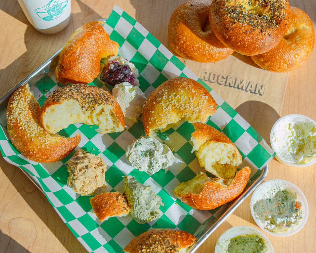 Rockman's rip and dip bagels. (Photo by Chad Wadsworth)