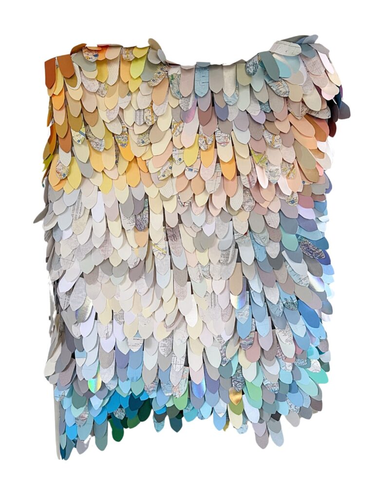Amanda Witucki's, "Soft Morning Sun," made of recycled paper.