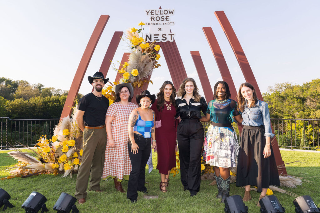 Thomas Gutierrez, Chelsea Clarke, Gabo Martinez, Kendra Scott, Lakea Shepard, Sarah Sauer, and Rebecca van Bergen (photo by Keelyn Costello)