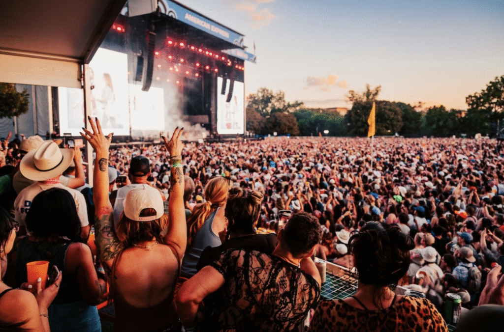 Elevated viewing decks at the fest (photo courtesy of ACL Festival)