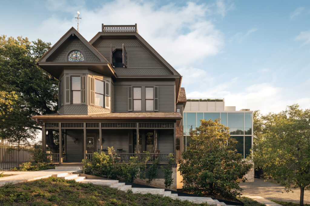 Front view of the restored Travis Heights home. (Photo by Chase Daniel)