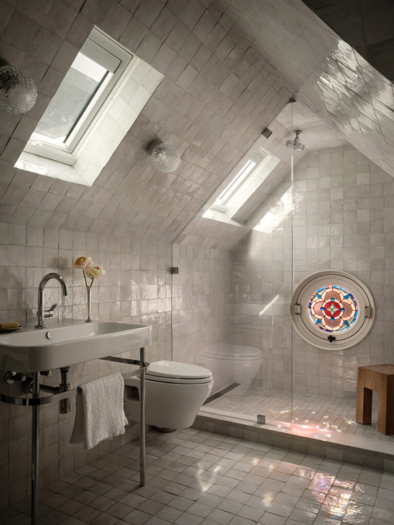 Preservation meets luxury in the reimagined bathroom. (Photo by Chase Daniel)