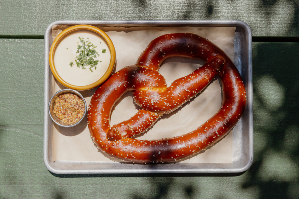 Easy Tiger's pretzel. (Photo by Justin Cook)