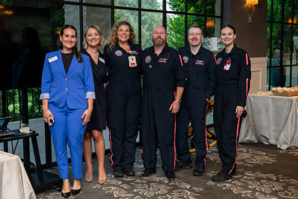 (From left) Kami Stone, Diesa Samp and the Texas Children’s Kangaroo Crew. (Photo by Tico Mendoza)