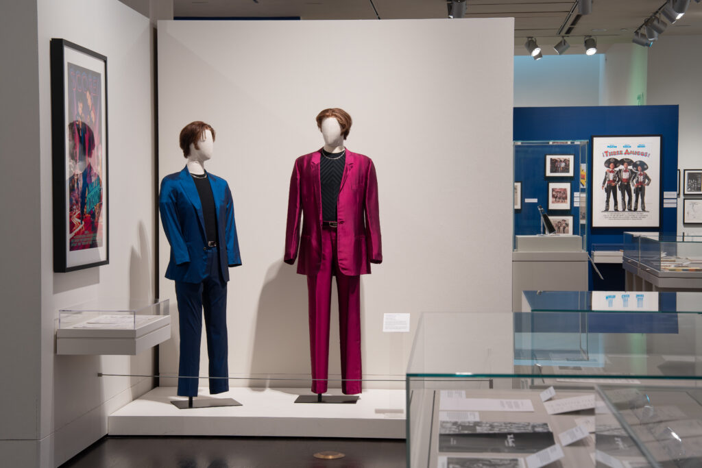 Costumes from the Roxbury Guys, Doug and Steve Butabi — the head-bobbing, nightclub-frequenting brothers played by Chris Kattan and Will Ferrell — are featured in the exhibition